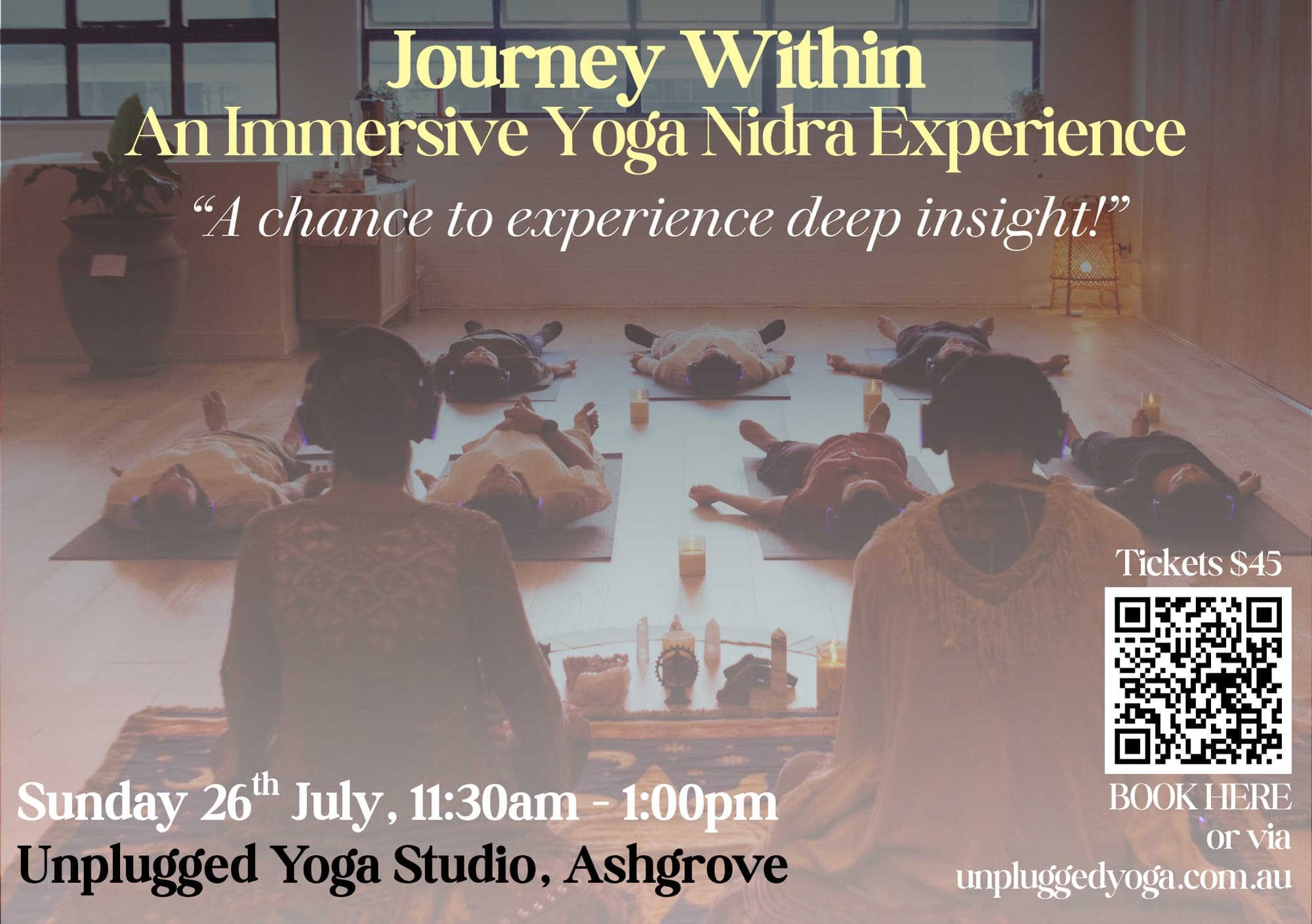 Journey Within: An Immersive Yoga Nidra Experience flyer — see event details